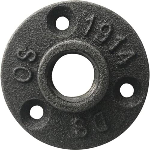 1pcs Cast Iron Flanges Thread Malleable Iron Pipe Fitting Wall Mount Floor Antique Flange Piece Hardware Retro Style Flange Tool