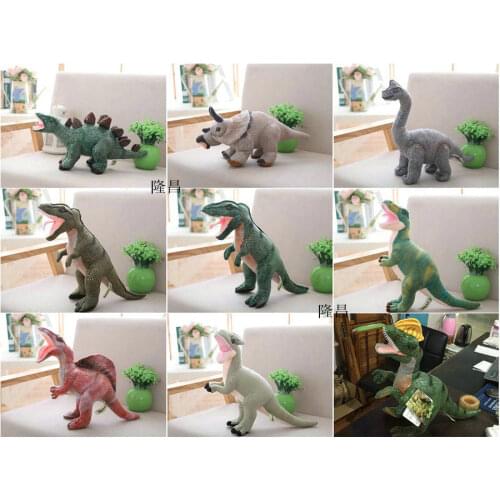 1pc simulation dinosaur family brachiosaurus triceratops stegosaurus tyrannosaurus rex dipterosaur plush doll toy boy gift