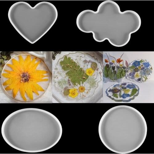 1pcs Drink Coaster Silicone Molds Crystal Drink Coaster Molds Epoxy Resin Silicone Tray Craft Home Decoration Handmade Tools