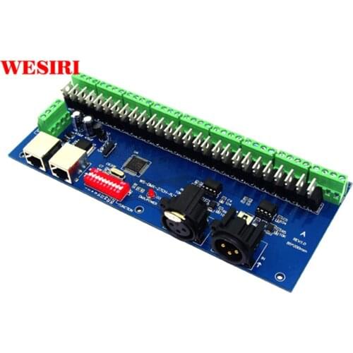 27CH 27 Channel DMX512 LED Decoder with RJ45 XPL 3P 9 Group Max 3A RGB Controller for DC12V-24V RGB LED Module Strip Lights
