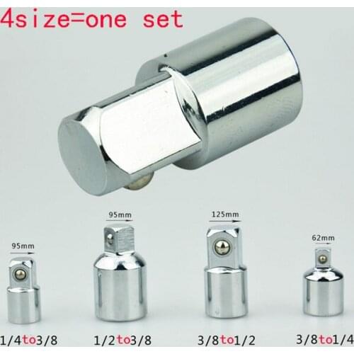 4Pcs Socket Ratchet Converter Reducers Adaptors Car Repair Tools1/2 3/8 1/4 inch Set