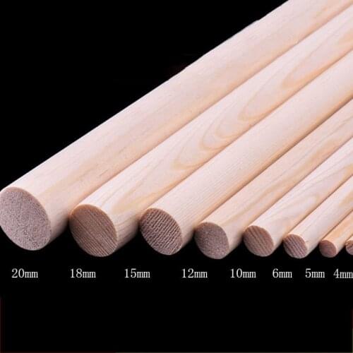 Round Wooden Stick for Crafts Food Ice Lollies and Model Making Cake Dowel DIY Durable Dowel Building Model Woodworking Tool