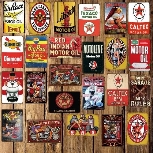[ WellCraft ] Diamond Texaco Route66 Motor Oil Vintage Metal signs Bar Garage Retro Wall Poster Paitning Decor FG-253