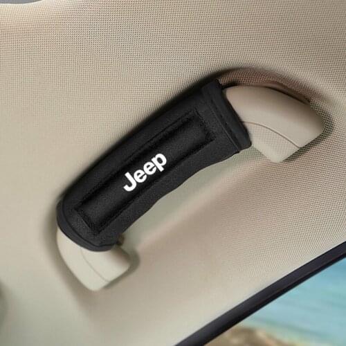 Car interior Car roof handle plush protective cover for Jeep Renegade Wrangler JK Rubicon Cherokee Patriot car Accessories