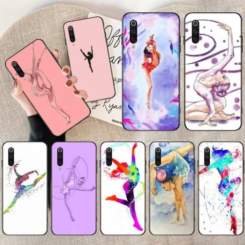 PENGHUWAN Love Gymnastics silhouette sports Custom Photo Phone Case for Redmi Note 8 8A 7 6 6A 5 5A 4 4X 4A Go Pro Plus Prime