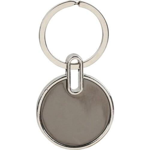 DoreenBeads Fashion Zinc Based Alloy Keychain & Keyring Silver Color Gunmetal Geometric Birthday Gift 70mm x 36mm(1 3/8"), 2 PCs