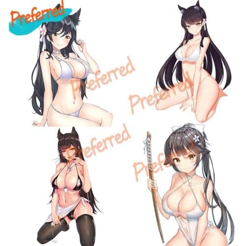 Hentai Waifu Anime Atago Azur Lane Cute Sexy Girl Decal Motocross Racing Laptop Helmet Trunk Wall Vinyl Car Sticker Die Cutting