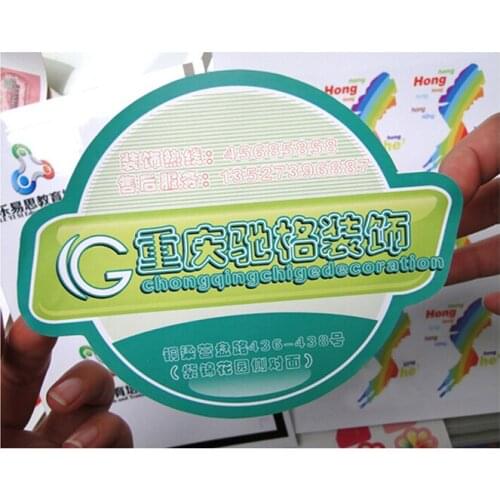 High quality popular customized shaped and size custom die cut sticker
