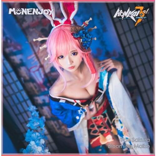 Monenjoy Honkai Impact 3 Yae Sakura Cosplay Skin Blooming Maiko Cos Costume