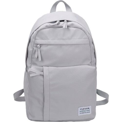 3PCS / LOT Fashion Women Backpack Solid Color Casual Shoulder Bag For Teenage Girl Harajuku style School Bag Bagpack Rucksack