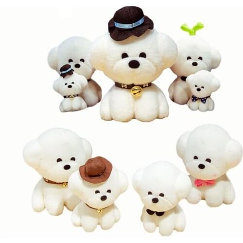 25/35/50cm Soft Simulation White Dog Baby Plush Pillow Stuffed Pomeranian Doll Appease Kids Cushion Gift Home Decor