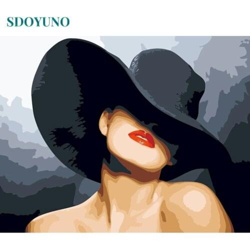 SDOYUNO 60x75cm Paint By Numbers Kits Figure DIY Painting By Numbers On Canvas Women Frameless Digital Hand Painting Home Decor