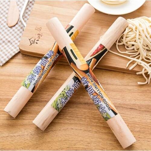 Natural Wooden Rolling Pin Fondant Cake Decoration Kitchen Tool Durable Non Stick Dough Roller High Quality#M4522