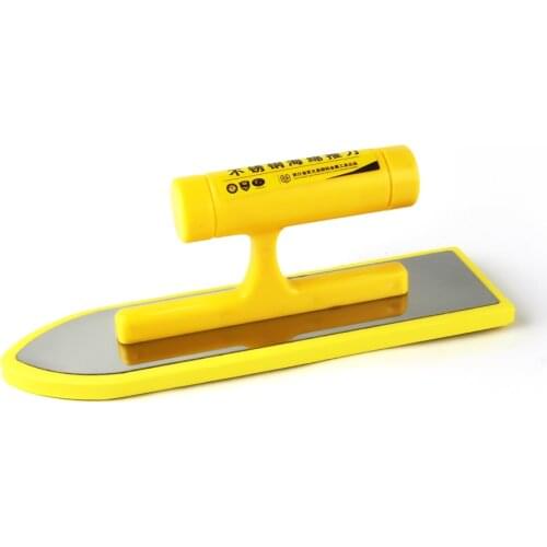 Stainless Steel Tile Caulking Trowel Mosaic Builders Masons Plastering Sponge trowel Bricklayer Tool 225mm Length 10mm Thickness