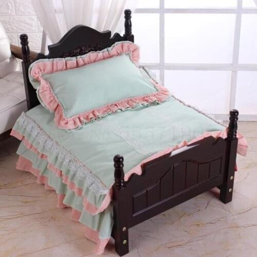 New Four Seasons Pet Wooden Bed Dog Bed Teddy Princess Bed Kennel Cat Nest Small Medium Large Dogs Removable