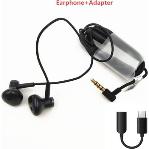 Original New Xiaomi Dual Units Half In-Ear Earphones 3.5MM Headset Type c adapter for Mi 9 9Pro 9T 8 8SE A3 A2 Redmi 8 8A 7A K30