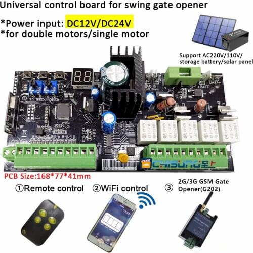 Universal Type 12V/24V PCB Board for Automatic Double Arms Swing Gate Opener Control Board Panel Smart Control Center System