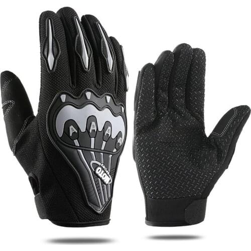 Black Sports Gloves Men Women Outdoor Full Finger Non-slip Tactical Gloves Driving Shockproof Fitness Cycling Male Riding Gloves