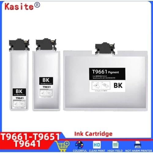 Compatible with Epson T9661 Ink Bag T9651 T9641 WF M5299 M5799 Printer Large capacity pigment ink, waterproof and sunproof