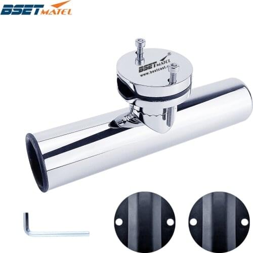 Rail Mount Stainless Steel 316 Fishing Rod Rack Holder Rest Pole Bracket Support for 1 to 2 inch Rail Marine Boat Accessories