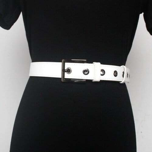 New Personality casual Leather metal belts female jeans Dress waist belts pin buckle Men lady Straps bondage belts accessory