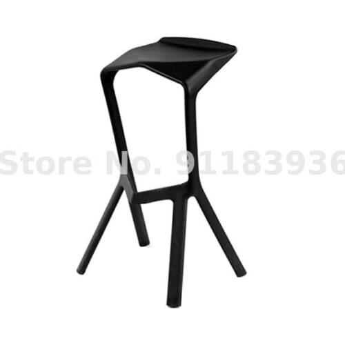 Nordic Ins Plastic Designer Shaped Bar Chair Plastic High Stool Creative Simple Personality Chair Bar Stool