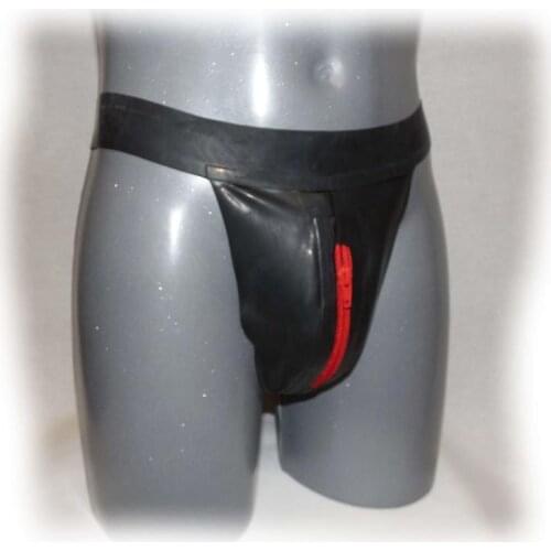 Handmade Sexy Latex Thongs Sexy Lingerie Exotic Briefs Male Underwear