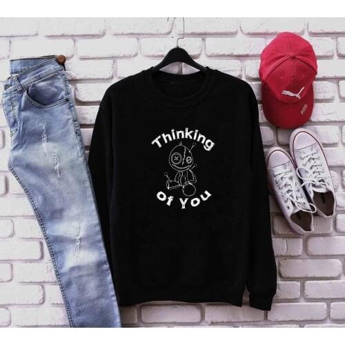 Halloween thinking of you bear graphic pure cotton sweatshirt youngs funny unisex horror holiday gift pullovers street style top