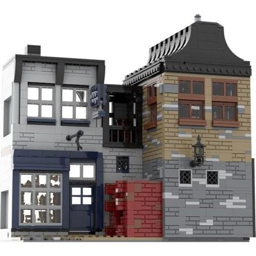 Magic Building Blocks City Street Cauldron Wizarding Equipment Diagonal Alley Building Blocks Modular Construction Block 2098PCS