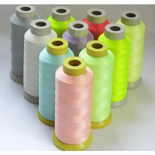 Choose color Glow In the Dark Machine Sewing Embroidery Thread 1000Y Each Spool, 5 Popular Colors optional
