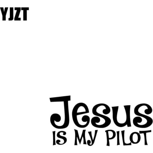 YJZT 12.7CM*6.3CM JESUS IS MY PILOT Vinyl Car Motorcycle Sticker Decals Black/Silver C13-000225