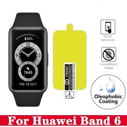 2Pcs Protective Film For Huawei Band 6 Full Cover Screen Protector Soft Glass For Huawei band6 Band 6 Hydrogel Film Not Glass