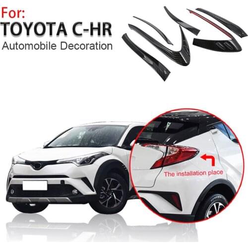 Loyalty for Toyota CHR 2017 2018 2019 Rear Tail Light Lamp Eyebrow Protective Cover Trim Frame ABS Car Styling Auto Accessories