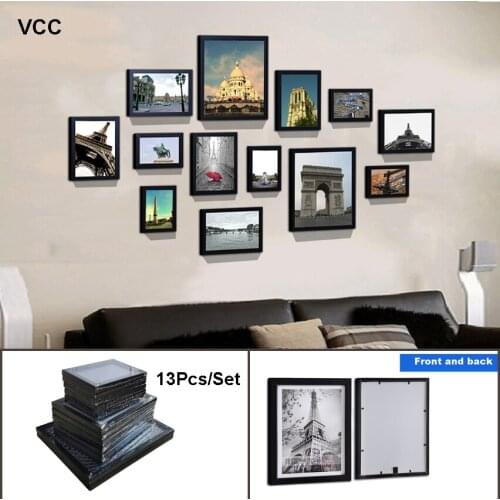 13Pcs/Set Wooden Frames Classic Picture Frames For Wall Hanging Photo Frame For Picture Walnut Wood Frames