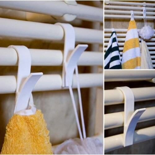 4/6/8/10pcs High Quality Hanger For Heated Towel Radiator Rail Bath Hook Holder Clothes Hanger Plegable Scarf Hanger