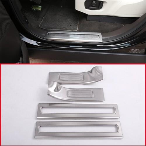 Stainless Steel Inside Door Sill Scuff Threshold Protector Plate For Land Rover Discovery 5 2017 Car Accessories Styling 4pcs