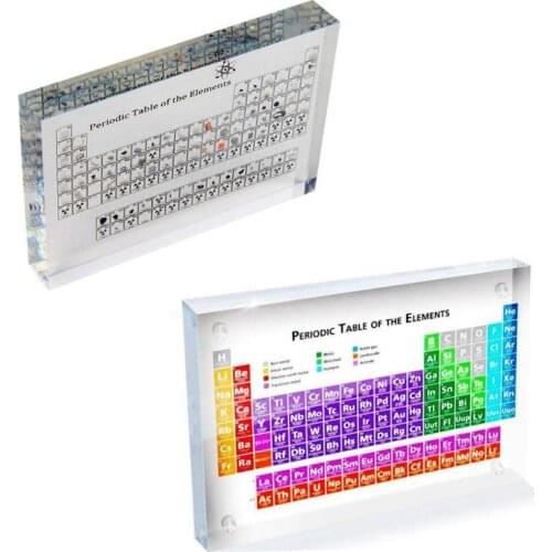 1pc Acrylic Chemical Elements Desk Display Periodic Table Decor Elements Framed For Students Teachers Gift Art Craft