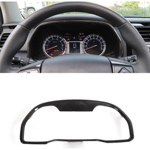 Car Dashboard Trim Frame Decoration Cover Stickers for Toyota 4 Runner 2010-2020 Car Interior Accessories ABS Carbon Fiber Red