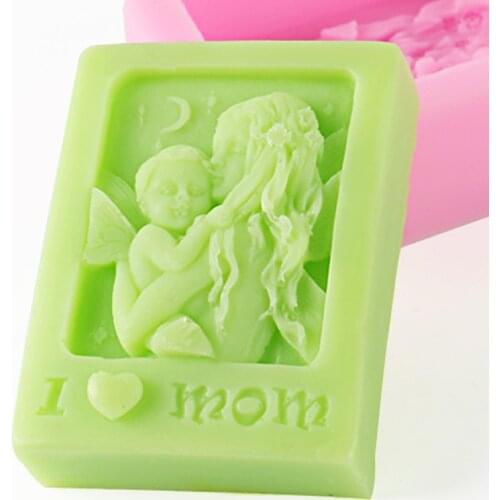 Baby Mother Silicone Soap molds baby soap Love Mom Craft Art Silicone Soap Mold Craft Molds Art Silicone Soap Craft Molds DIY