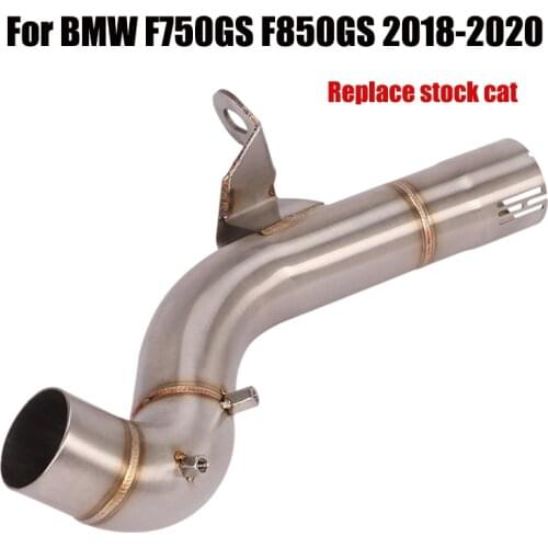 For BMW F750GS F850GS 2018-2020 Exhaust Middle Link Pipe Connecting Section Delete Stock Catalyst Stainless Steel Motorcycle