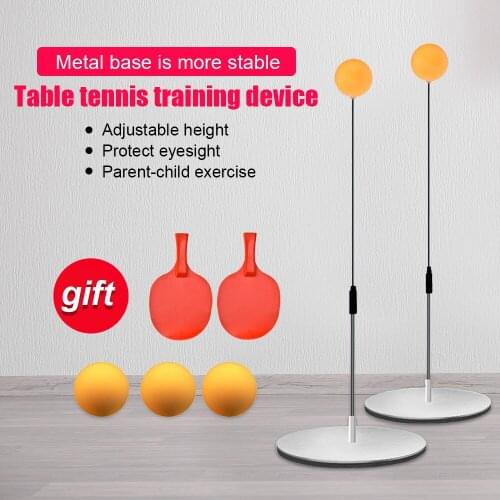 Home Exercise Portable Table Tennis Trainer Soft Shaft Training Machine Backbound Ping Pong Practice Kid Adult Trainer Game