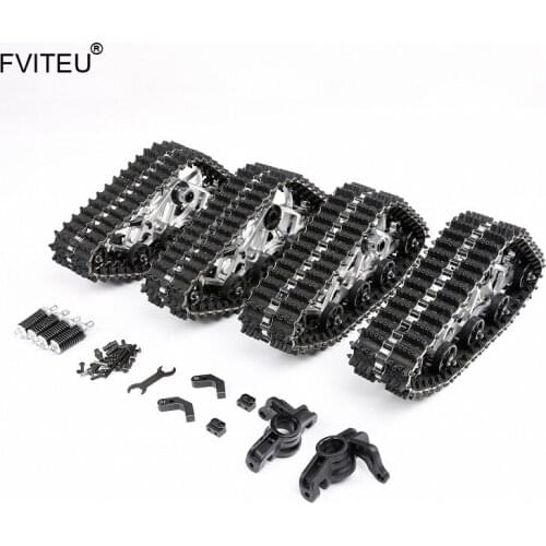 FVITEU Metal Snowmobile Tires Conversion Assembly Kit for 1/5 Losi 5ive T ROVAN LT KM X2