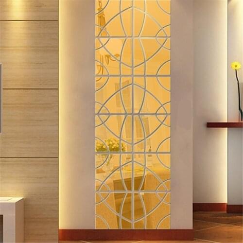 Art Decor DIY 3D Mirror Geometric Hexagon Acrylic Home Door Window Wall Sticker Decoration
