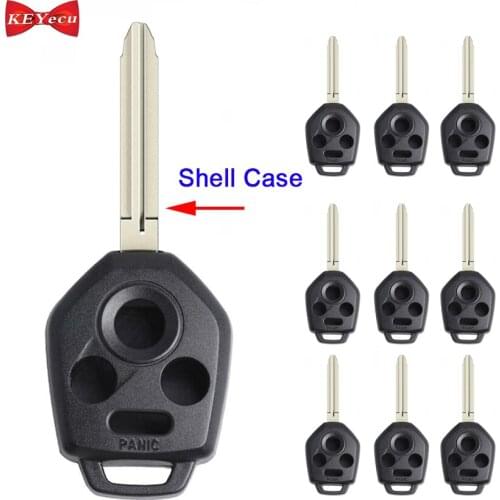 KEYECU 10pcs for Subaru Forester Legacy Impreza Outback STI WRX Remote Key Shell Case Fob for CWTWB1U811, CWTWBU766, CWTB1G077