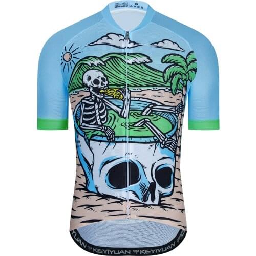 KEYIYUAN 2022 Summer Mens Cycling Wear MTB Maillot Cycling Shirt Short Sleeve Mountain Bike Wear Maglia Ciclismo Maillot Vtt