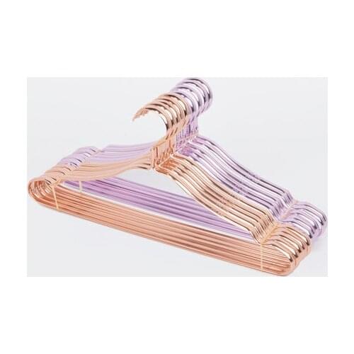 Space aluminum storage racks gold silver non-slip aluminum clothes aluminum hangers