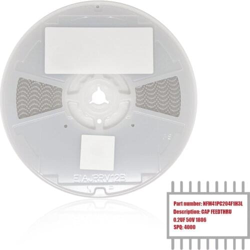 My Group Asia 4000PCS NFM41PC204F1H3L 0.2 uF Feed Through Capacitor 50V 2 A 40mOhm 1806 (4516 Metric) EMI Filters in Stock