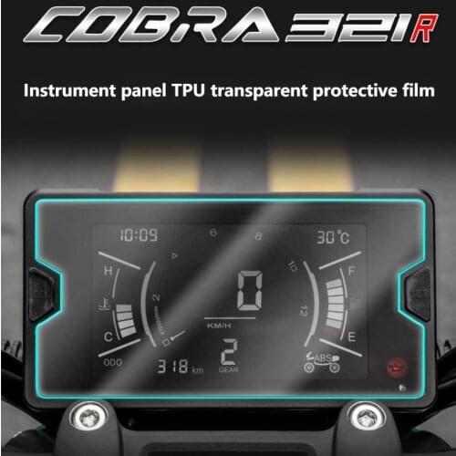Motorcycle Instrument Film Headlamp Blackening Tail Lamp Rearview Mirror Transparent Protective for Cobra 321r
