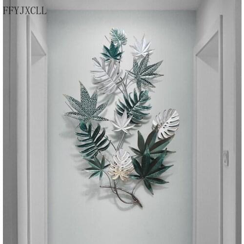 European-Style Green Vegetation Wall Decor Wall Hanging Living Room Background Stereo Metal Hardware Pendant Porch Corridor