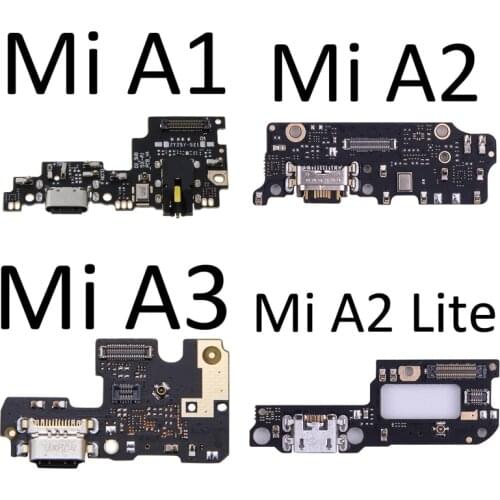 2021 New Power Charger Dock USB Charging Port Plug Board Microphone Mic Flex Cable for Mi A2 Lite A1 A3 Mobile Phone Accessories